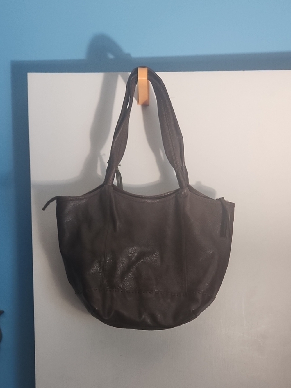The Sak Dark Brown Leather Tote Bag